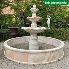 imagem do produto Chafariz 3 Pratos com Lago em M�rmore 230cm - FMP169 | Sofistica��o para Projetos 