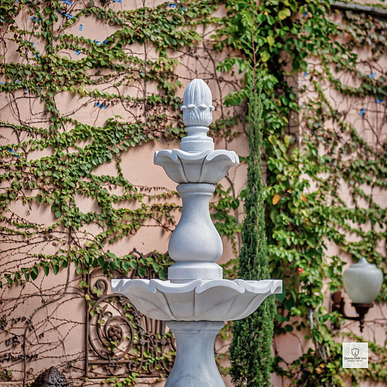 imagem do produto Chafariz 3 Pratos com Lago M�rmore Branco 315cm - FMP209 Alto Padr�o