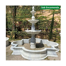 imagem do produto Chafariz 3 Pratos com Lago M�rmore Branco 315cm - FMP209