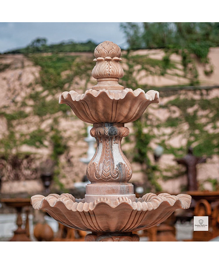 imagem do produto Chafariz 3 Pratos com Lago M�rmore Rosa 240cm - FMP212