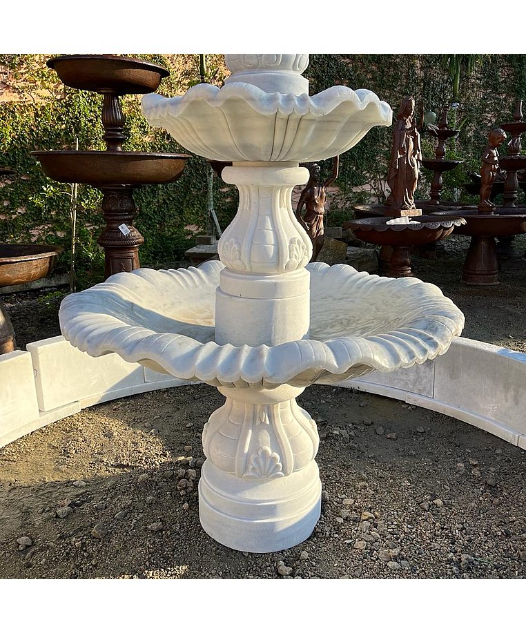 imagem do produto Chafariz 3 Pratos em M�rmore Branco 240cm - FMP224