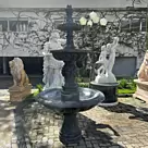 imagem do produto Chafariz 3 Pratos em M�rmore Preto 230cm - FMP220 Indicado para Jardins de Luxo