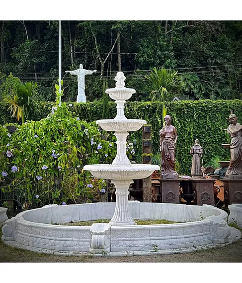 imagem de Chafariz 3 Pratos Gigante com Lago 310cm - FMP375