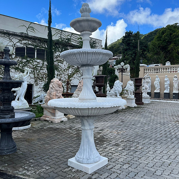 imagem do produto Chafariz 3 Pratos Gigante M�rmore 310cm - FMP227 Arte Cl�ssica para Paisagismo Elegante