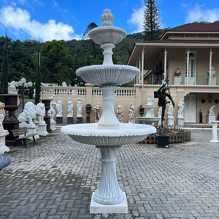 imagem do produto Chafariz 3 Pratos Gigante M�rmore 310cm - FMP227 Arte Cl�ssica para Paisagismo Elegante