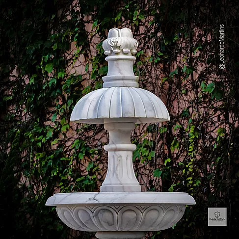 imagem de Chafariz 3 Pratos Mármore Branco 180cm - FMP235 Estilo Clássico e Refinado