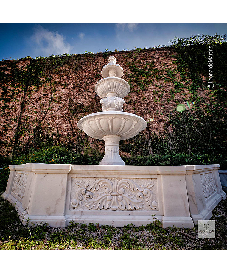 imagem do produto Chafariz 3 Pratos M�rmore Branco 180cm - FMP235