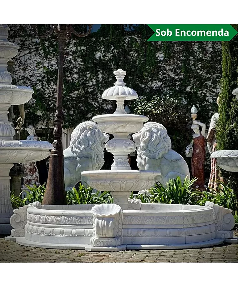 imagem do produto Chafariz 3 Pratos M�rmore Branco 180cm - FMP235