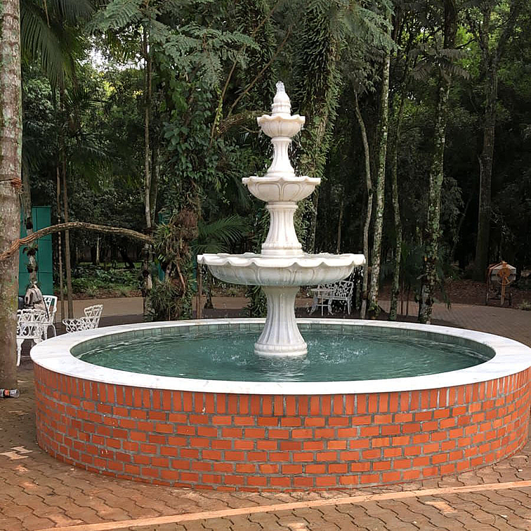 imagem do produto Chafariz 3 Pratos M�rmore Branco 200cm - FMP186 Destaque no Paisagismo