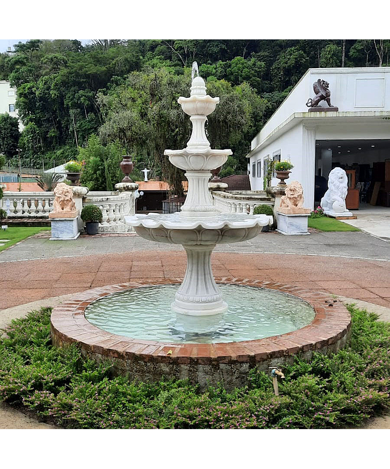 imagem do produto Chafariz 3 Pratos M�rmore Branco 200cm - FMP186