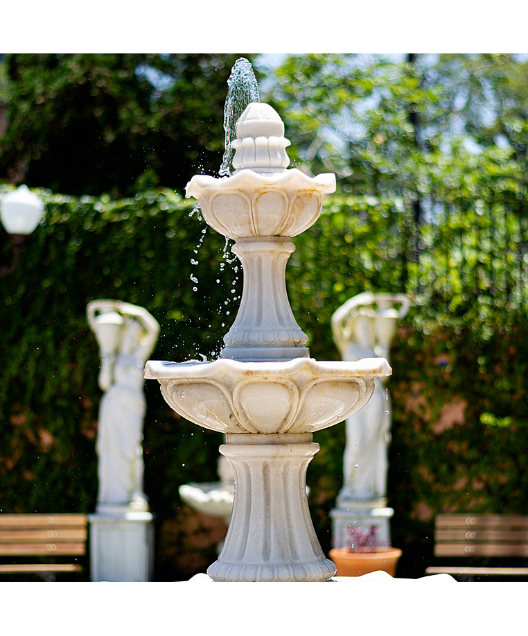 imagem do produto Chafariz 3 Pratos M�rmore Branco 200cm - FMP186