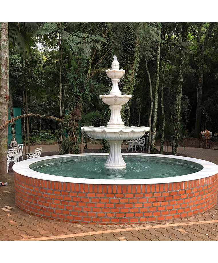 imagem do produto Chafariz 3 Pratos M�rmore Branco 200cm - FMP186