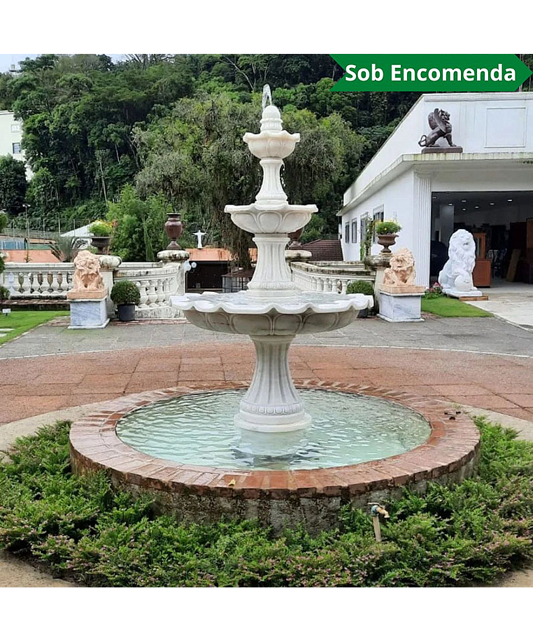 imagem do produto Chafariz 3 Pratos M�rmore Branco 200cm - FMP186