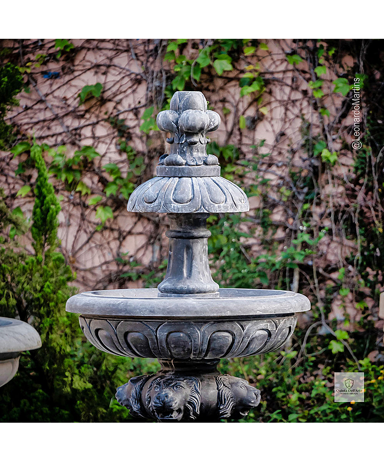 imagem do produto Chafariz 3 Pratos M�rmore Preto 180cm - FMP236 Eleg�ncia para Paisagismo