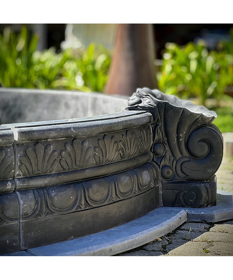 imagem do produto Chafariz 3 Pratos M�rmore Preto 180cm - FMP236 Eleg�ncia para Paisagismo