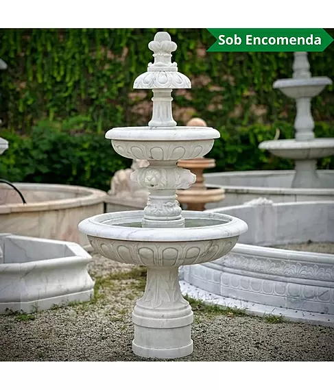 imagem de Chafariz Andaluzia em Mrmore Branco 165cm - FMP237