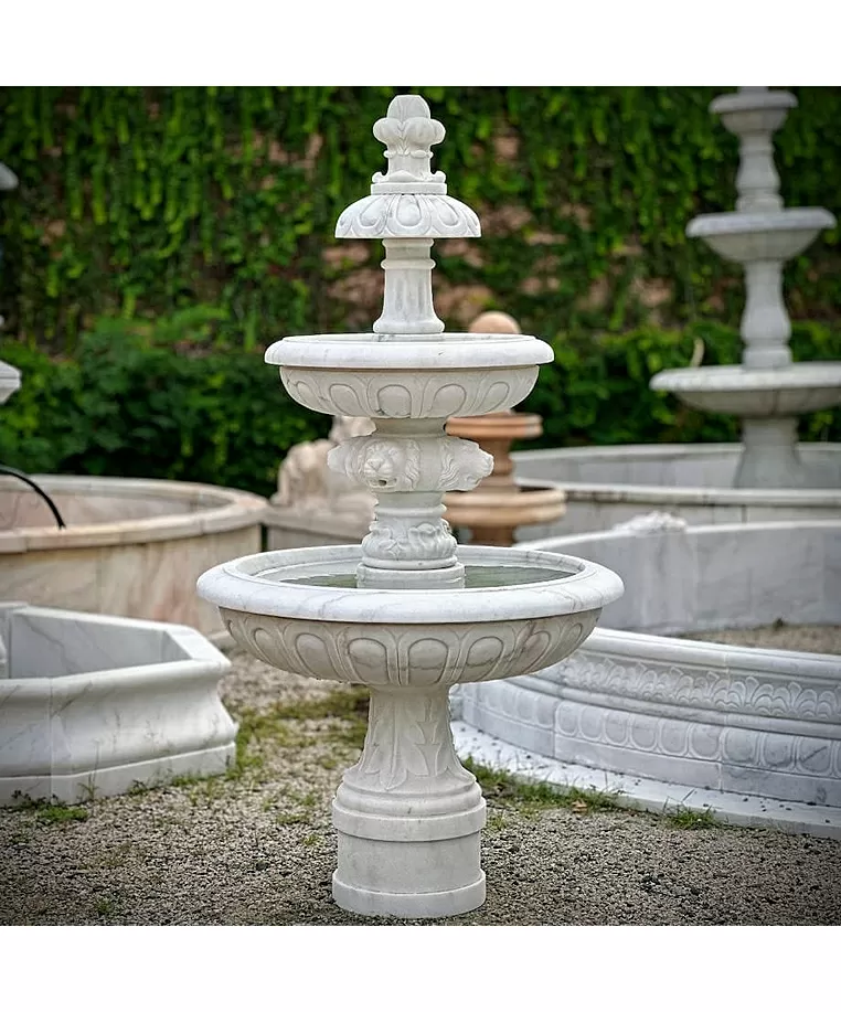 imagem de Chafariz Andaluzia em Mármore Branco 165cm - FMP237