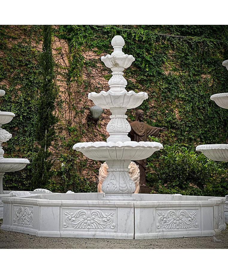 imagem do produto Chafariz Capri com Lago M�rmore Branco 230cm - FMP365