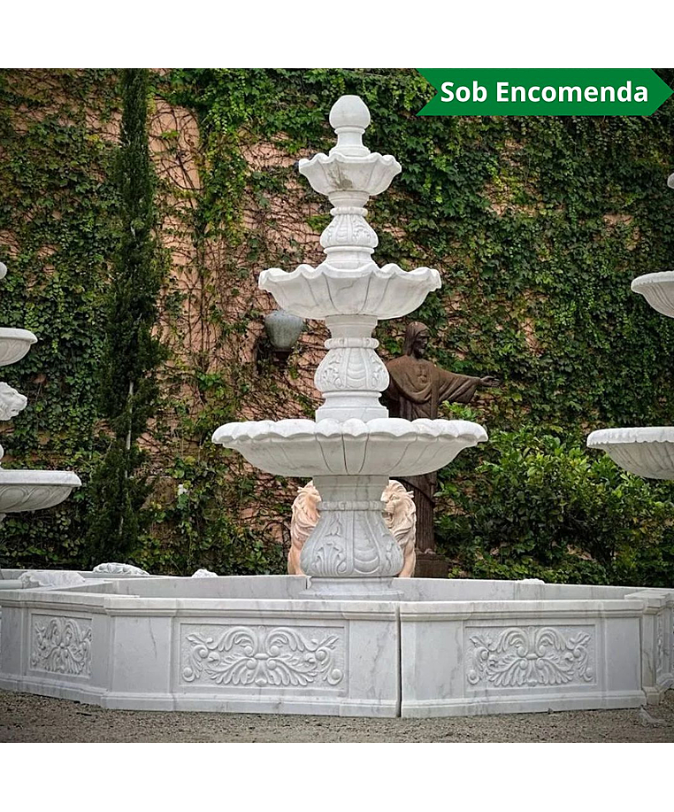 imagem do produto Chafariz Capri com Lago M�rmore Branco 230cm - FMP365