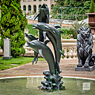 imagem do produto Chafariz de Bronze Dolphin Show 190cm - FBZ399 Luxo em S�o Paulo Quinta DellArte