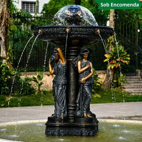 imagem de Chafariz de Bronze Fontana Viena 220cm - FBZ396 Quinta Dellarte