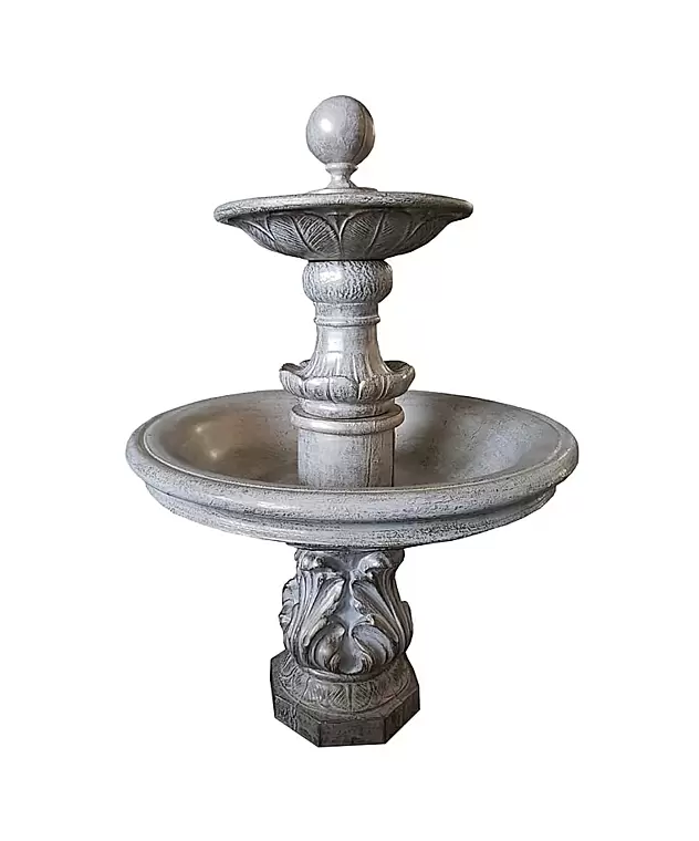 imagem do produto Chafariz de Cimento 2 Pratos Barbania 150cm - FC005 Fonte para Jardins