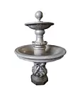 imagem do produto Chafariz de Cimento 2 Pratos Barbania 150cm - FC005 Fonte para Jardins
