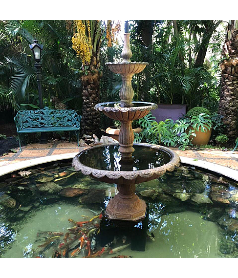 imagem de Chafariz de Ferro Fundido 3 Pratos Quinta DellArte 230cm - FF154 | Elegância para Jardins 