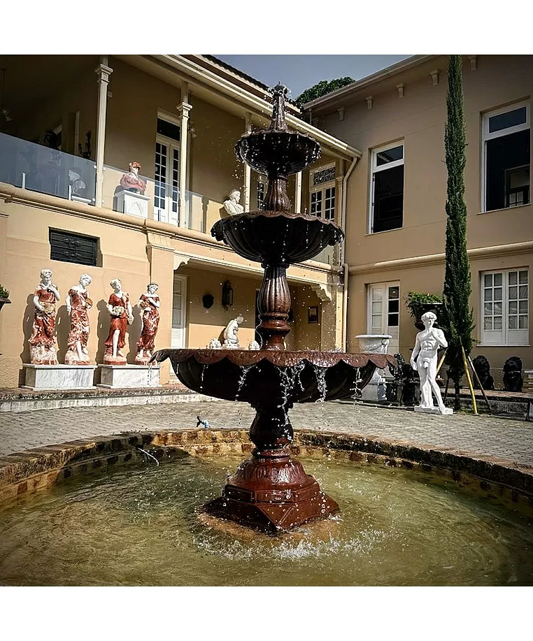 imagem de Chafariz de Ferro Fundido 3 Pratos Quinta DellArte 230cm - FF154 Elegância para Jardins 