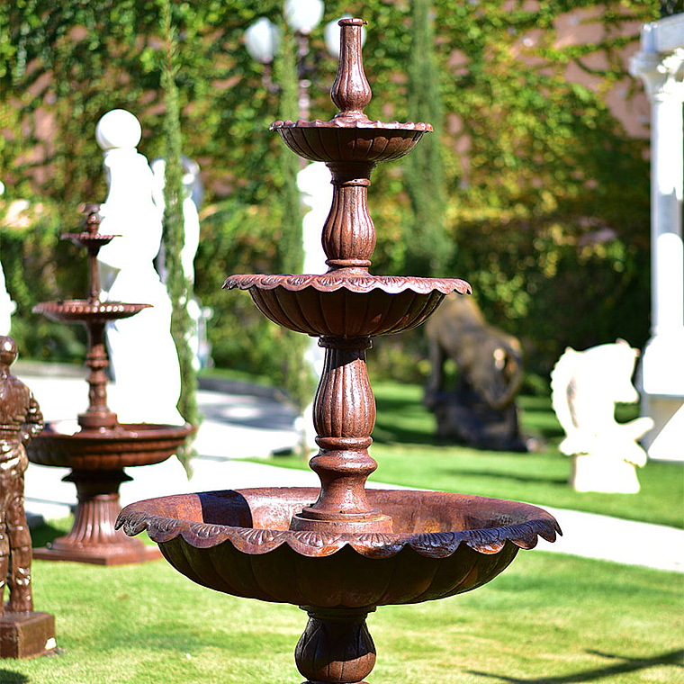 imagem do produto Chafariz de Ferro Fundido 3 Pratos Quinta DellArte 230cm - FF154 Eleg�ncia para Jardins 