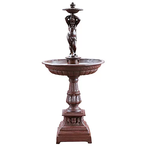 imagem de Chafariz de Ferro Fundido Anjo Para Jardim 195cm - FF016 Elegância Monumental