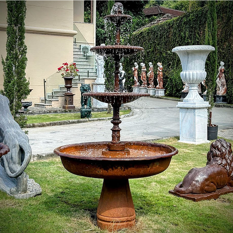 imagem do produto Chafariz de Ferro Fundido para Jardins 4 Bacias 210cm - FF040 Impon�ncia e Eleg�ncia