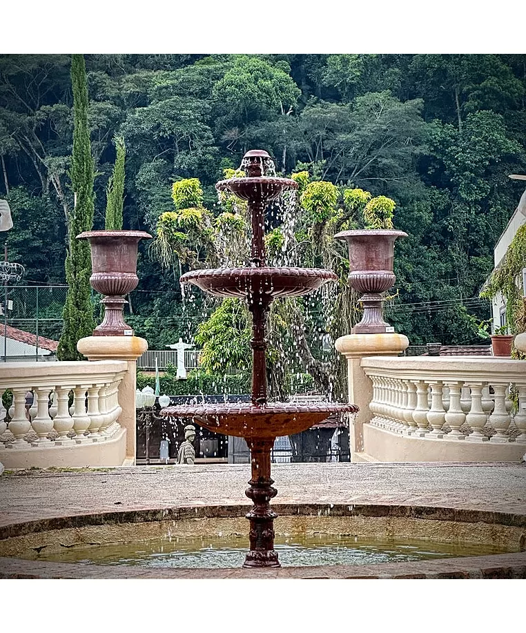 imagem de Chafariz de Ferro Fundido para Lago 3 Bacias 140cm - FF019 Design Clássico para Jardins