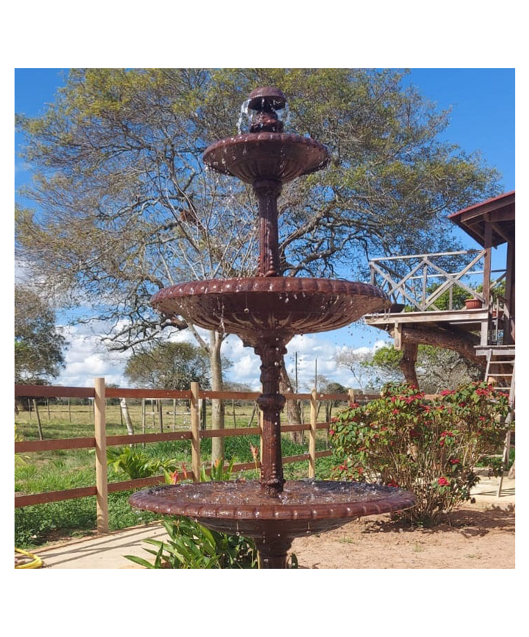 imagem do produto Chafariz de Ferro Fundido para Lago 3 Bacias 140cm - FF019 Design Cl�ssico para Jardins