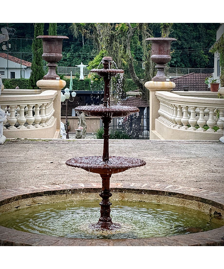 imagem do produto Chafariz de Ferro Fundido para Lago 3 Bacias 140cm - FF019 Design Cl�ssico para Jardins