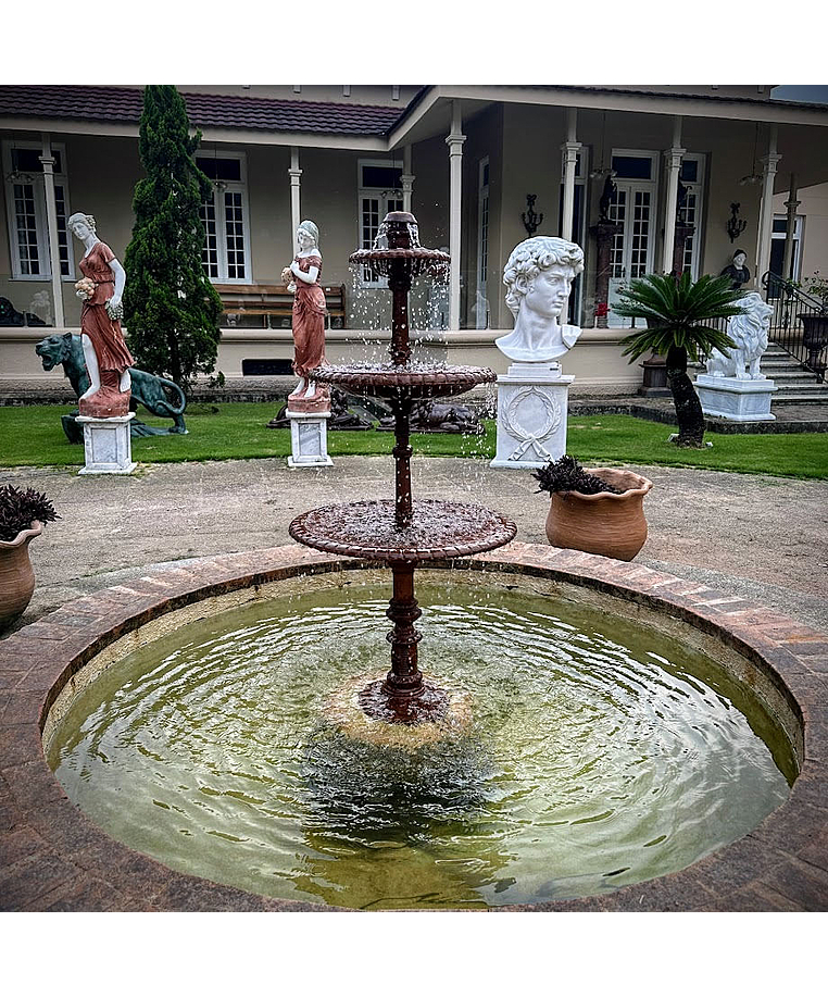 imagem do produto Chafariz de Ferro Fundido para Lago 3 Bacias 140cm - FF019 Design Cl�ssico para Jardins