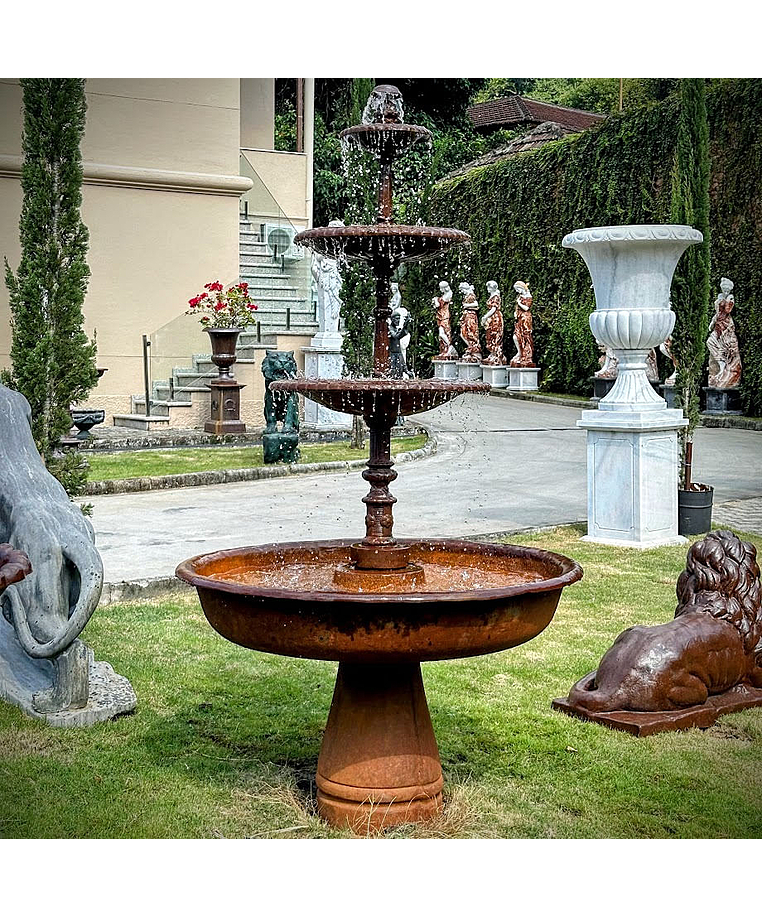 imagem do produto Chafariz de ferro para Jardins 4 Bacias 210cm - FF040