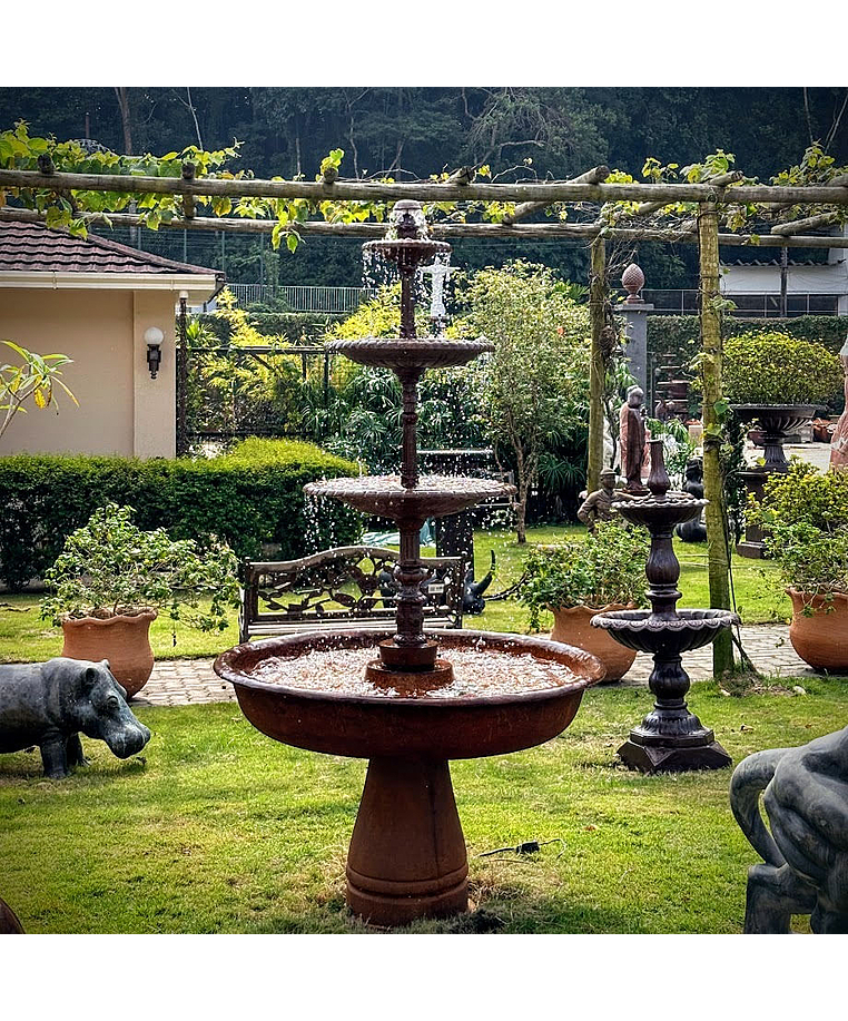 imagem do produto Chafariz de ferro para Jardins 4 Bacias 210cm - FF040