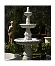 imagem do produto Chafariz de Jardim 2 Pratos em M�rmore Branco 240cm - FMP356 Estilo Europeu