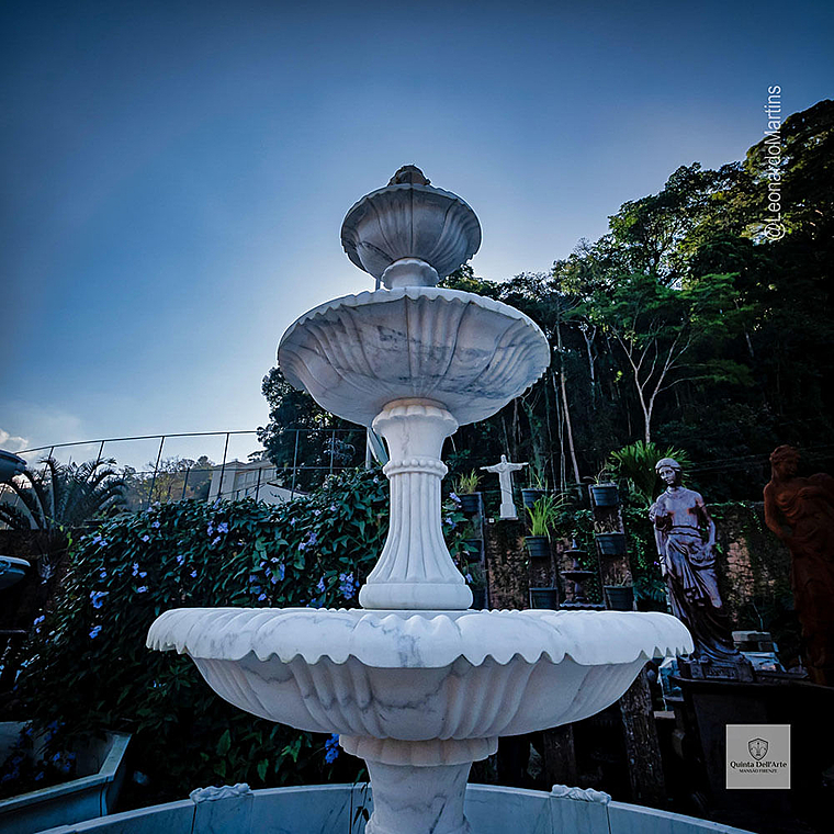 imagem do produto Chafariz de M�rmore 3 Pratos Gigante com Lago 310cm - FMP375