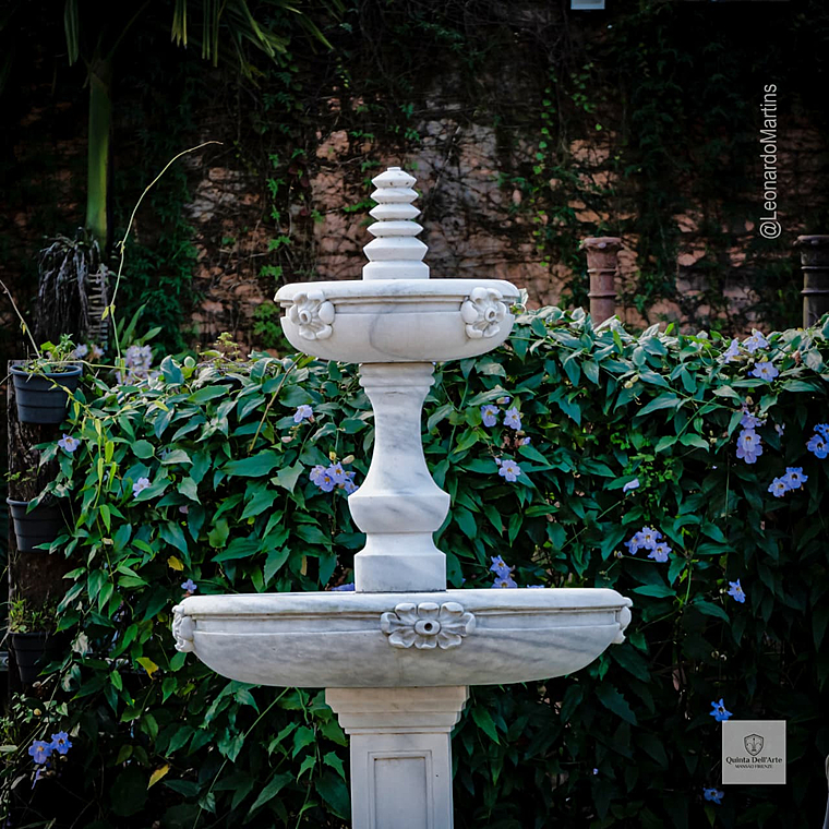 imagem do produto Chafariz de M�rmore Alhambra 2 pratos com Lago 280cm - FMP225