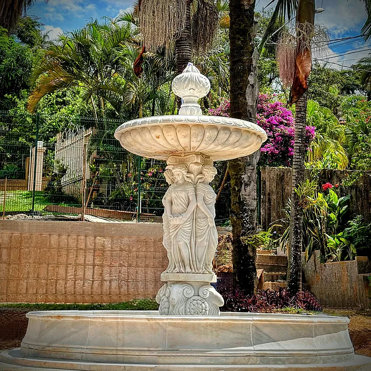 imagem de Chafariz de Marmore Escultura com Lago 200cm - FMP192 Alto Padrão