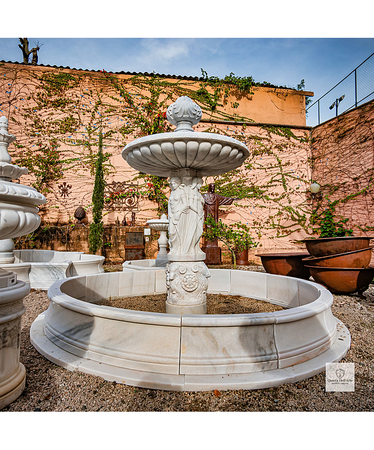imagem do produto Chafariz de Marmore Escultura com Lago 200cm - FMP192 Alto Padr�o