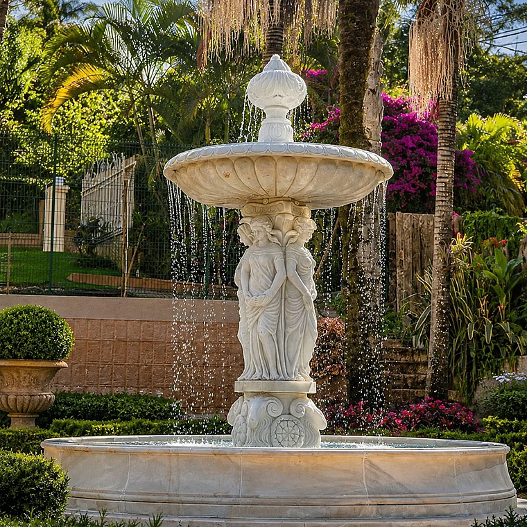 imagem do produto Chafariz de Marmore Escultura com Lago 200cm - FMP192 Alto Padr�o