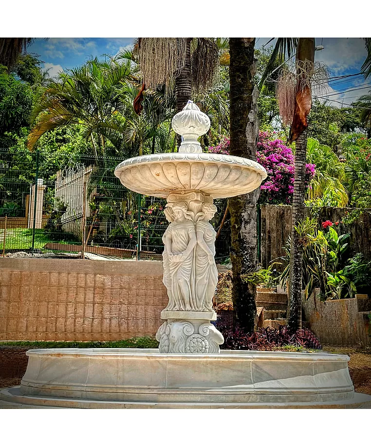 imagem do produto Chafariz de Marmore Escultura com Lago 200cm - FMP192 Alto Padr�o