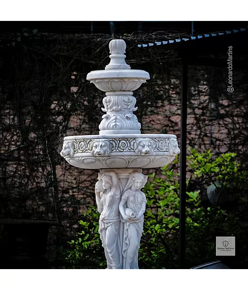 imagem de Chafariz de Mármore Fontana Belle Époque 320cm - FMP363 Design Clássico para Jardins
