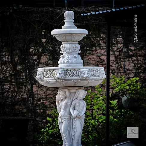 imagem de Chafariz de Mármore Fontana Belle Époque 320cm - FMP363 Design Clássico para Jardins