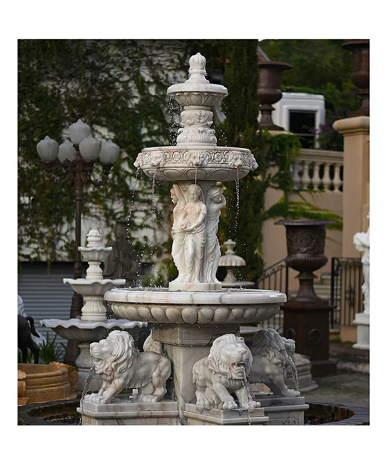 imagem do produto Chafariz de M�rmore Fontana Belle �poque 320cm - FMP363 Design Cl�ssico para Jardins