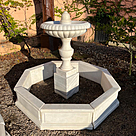 imagem do produto Chafariz de Marmore Granada 1 Prato com Lago 120cm - FMP226 Destaque no Jardim