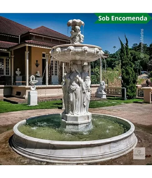 imagem de Chafariz de Mármore Monumental Fontana Royale - FMP362 | Elegância e Sofisticação